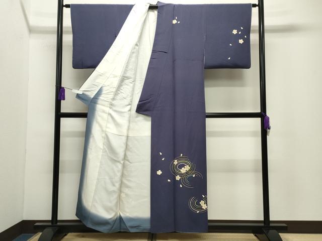 平和屋着物●訪問着 作家物 駒刺繍 舞桜文 金彩 正絹 逸品 CABI0852gh