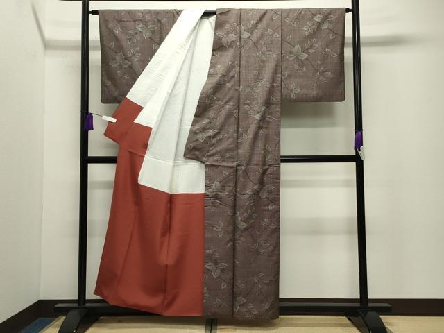 平和屋着物●本場大島紬 7マルキ 南天文 正絹 逸品 CABI0853gh