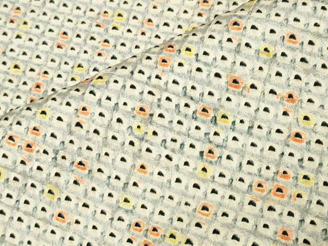 平和屋着物●大変加工の良い総絞り小紋 正絹 逸品 CABI0856gh