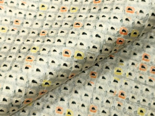 平和屋着物●大変加工の良い総絞り小紋 正絹 逸品 CABI0856gh