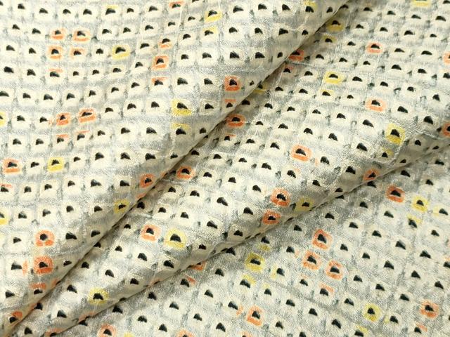 平和屋着物●大変加工の良い総絞り小紋 正絹 逸品 CABI0856gh