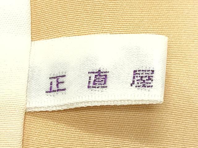 平和屋着物●上質な色無地 御召縮緬 淡黄色 正絹 逸品 CABI0858gh
