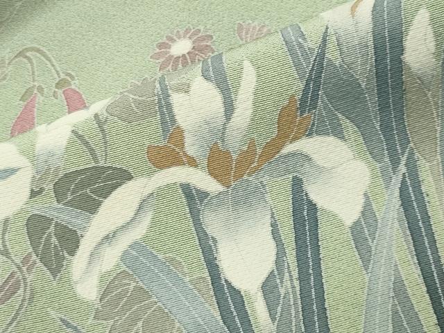 平和屋着物●訪問着 友禅 枝花文 正絹 逸品 CABI0872gh