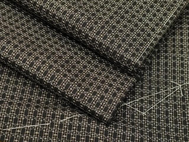 平和屋着物●本場大島紬 格子 正絹 逸品 未使用 CABI0902gh