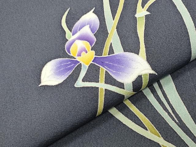 平和屋着物●訪問着 友禅 作家物 草花文 正絹 逸品 CABI0908gh