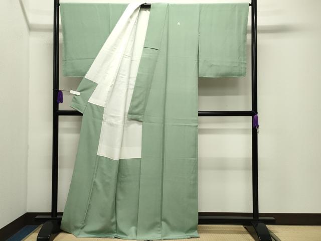 平和屋着物●上質な色無地 薄青色 正絹 逸品 CABI0921gh