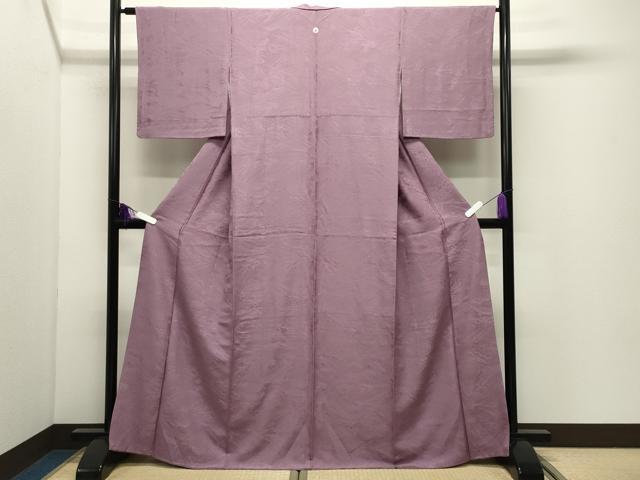 平和屋着物●上質な色無地 立波地紋 鴇浅葱色 正絹 逸品 CABI0929gh