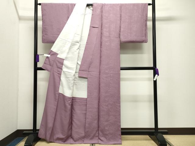 平和屋着物●上質な色無地 立波地紋 鴇浅葱色 正絹 逸品 CABI0929gh