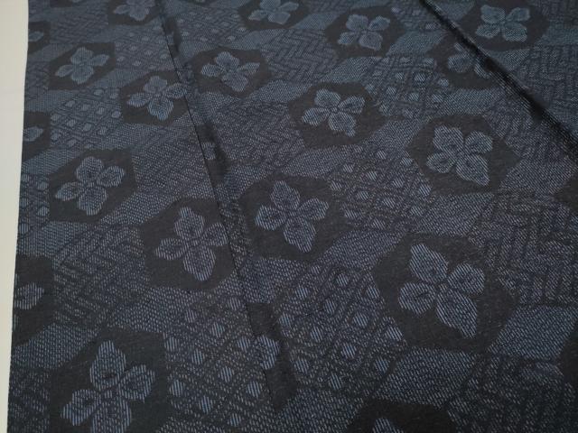平和屋着物●結城紬 亀甲花文 正絹 逸品 CABI0932gh