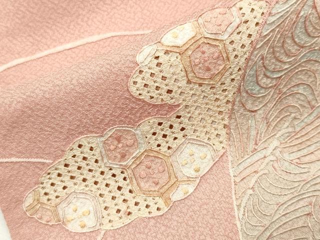 平和屋着物●中国三大刺繍 スワトウ相良刺繍 蘇州刺繍 総刺繍 訪問着 地紙重ね花文 暈し染め 正絹 逸品 CABI0938gh