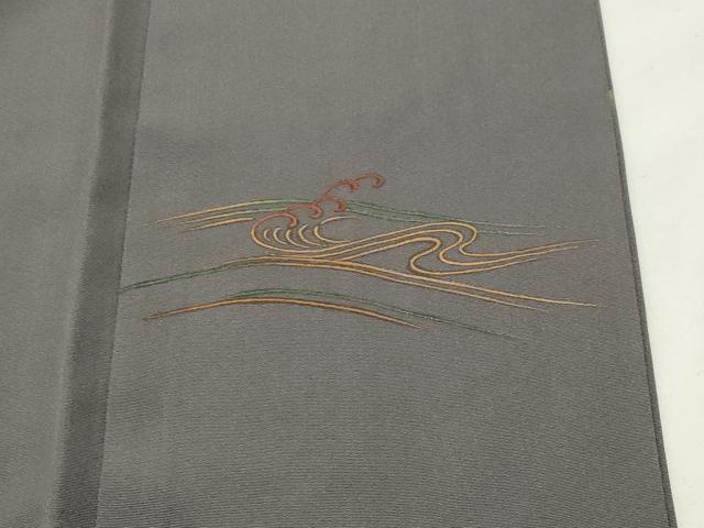 平和屋着物●訪問着 刺繍 雲取り立波文 暈し染め 金彩 正絹 逸品 未使用 CABI0946gh