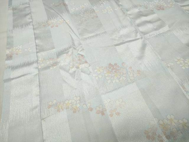 平和屋着物●長襦袢 無双仕立て 舞桜文 正絹 逸品 CABI0952gh