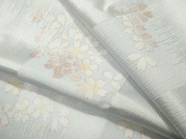 平和屋着物●長襦袢 無双仕立て 舞桜文 正絹 逸品 CABI0952gh