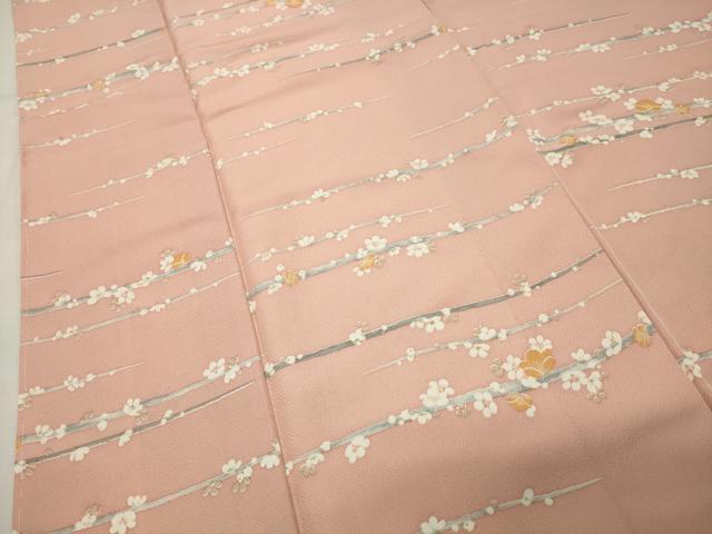 平和屋着物●上質な小紋 槍梅文 正絹 逸品 未使用 CABI0957gh