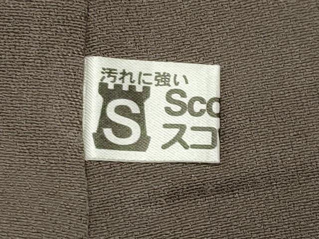 平和屋着物●上質な色無地 作家物 ワンポイント 刺繍 鈍色 正絹 逸品 CABI0961gh