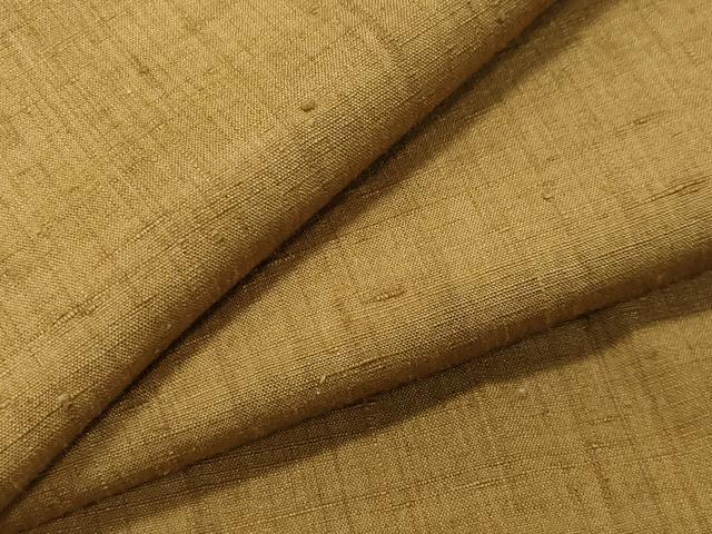 平和屋着物●上質な紬 色無地 桑茶色 正絹 逸品 CABI0962gh