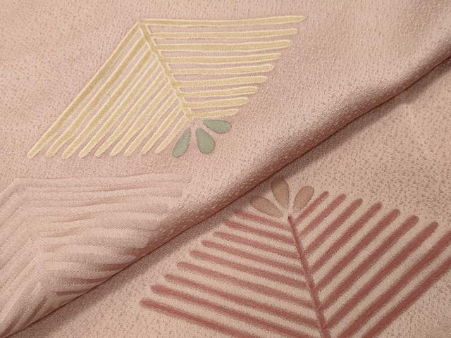 平和屋着物●上質な小紋 地紋起こし 松葉文 正絹 逸品 CABI0979gh