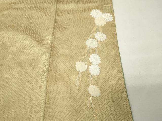 平和屋着物●訪問着 駒刺繍 枝松花文 暈し染め 金銀彩 正絹 逸品 CABI0999gh