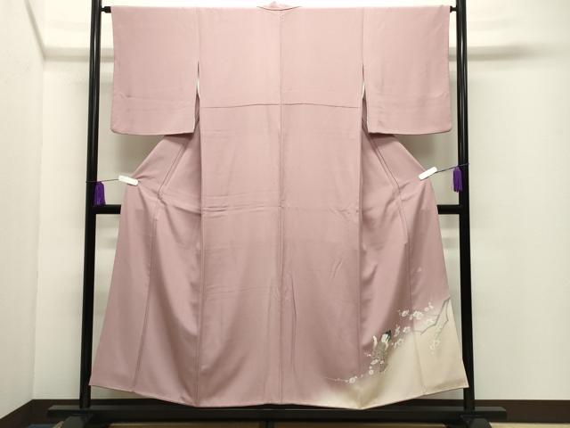 平和屋着物●色留訪問着 友禅 作家物 人物枝梅文 暈し染め 正絹 逸品 CABI1000gh