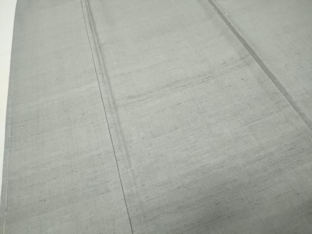 平和屋着物●結城紬 色無地 薄雲鼠色 結城屋 岡田彌五左工門商店謹製 証紙付き 正絹 逸品 CABI1013gh