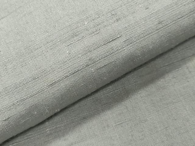 平和屋着物●結城紬 色無地 薄雲鼠色 結城屋 岡田彌五左工門商店謹製 証紙付き 正絹 逸品 CABI1013gh