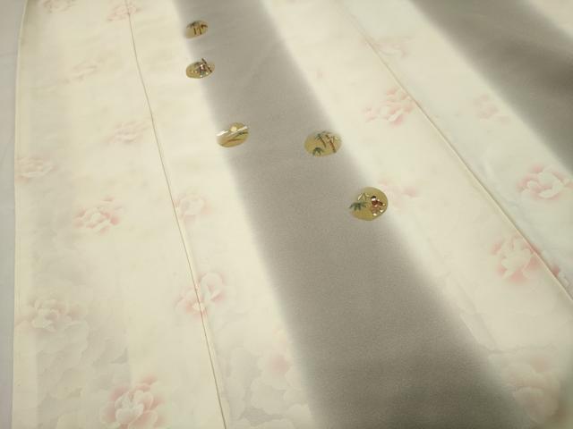 平和屋着物●訪問着 駒刺繍 牡丹人物笹文 暈し染め 金彩 正絹 逸品 CABI1022gh