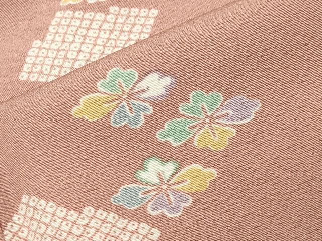平和屋着物●上質な小紋 花菱文 正絹 逸品 未使用 CABI1024gh
