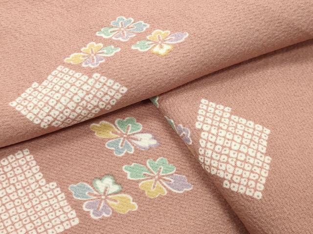 平和屋着物●上質な小紋 花菱文 正絹 逸品 未使用 CABI1024gh