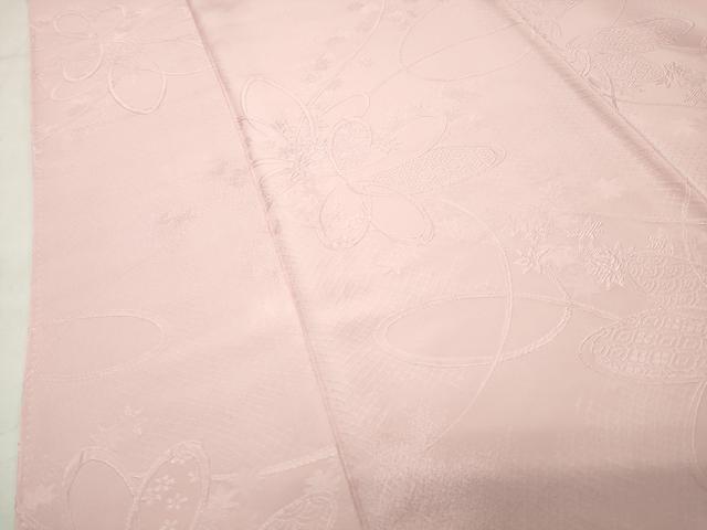 平和屋着物●上質な色無地 舞花地紋 虹色 正絹 逸品 CABI1026gh