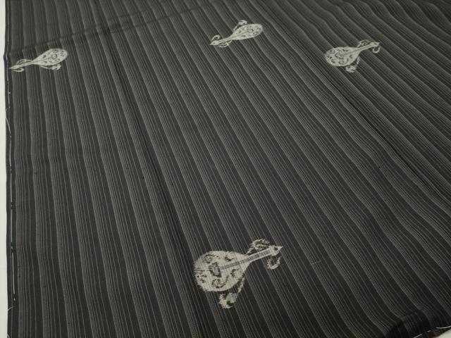 平和屋着物●古今紬 琵琶 証紙付き 正絹 逸品 未使用 CABI1034gh