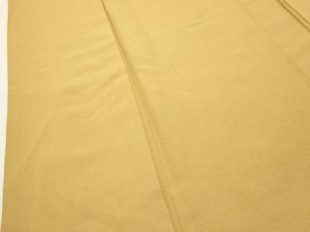 平和屋着物●上質な色無地 黄朽葉色 ロング丈 正絹 逸品 CABI1038gh
