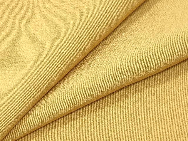平和屋着物●上質な色無地 黄朽葉色 ロング丈 正絹 逸品 CABI1038gh