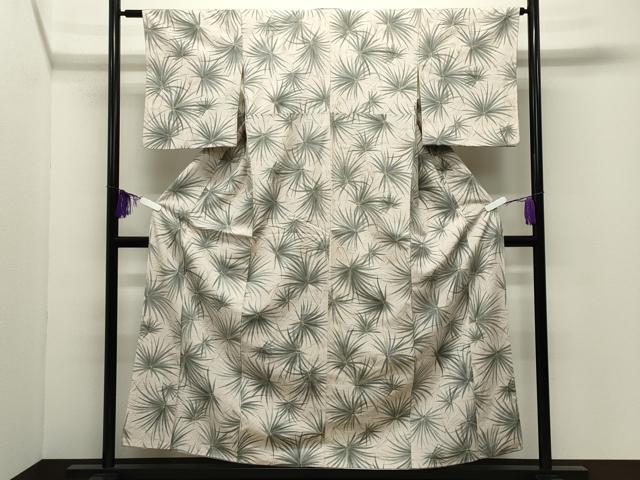平和屋着物●上質な小紋 紬地 舞花文 金彩 正絹 逸品 CABI1048gh