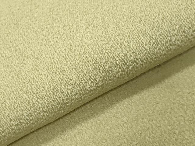 平和屋着物●上質な色無地 吉祥地紋 枯草色 ロング丈 正絹 逸品 CABI1052gh