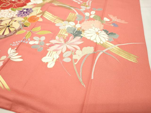 平和屋着物●豪華振袖 駒刺繍 花車文 金彩 正絹 逸品 CABI1056gh