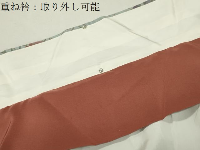 平和屋着物●訪問着 刺繍 草花文 金彩 正絹 逸品 CABI1066gh