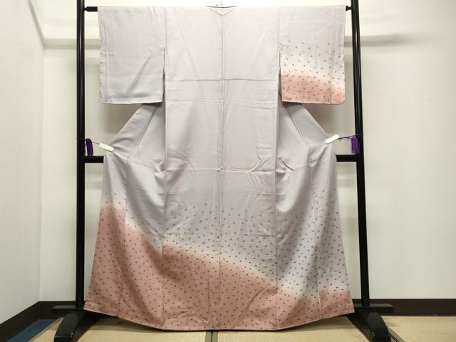 平和屋着物●訪問着 飛鶴文 暈し染め 金彩 正絹 逸品 CABI1067gh