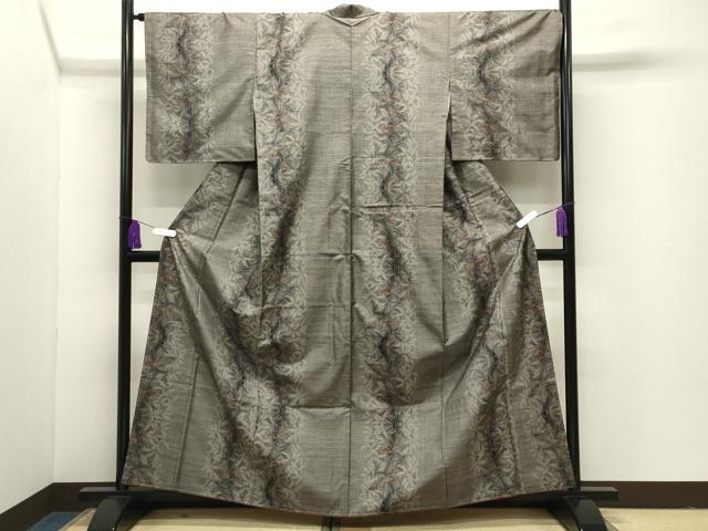 平和屋着物●本場大島紬 9マルキ 草木間道 正絹 逸品 未使用 CABI1079gh