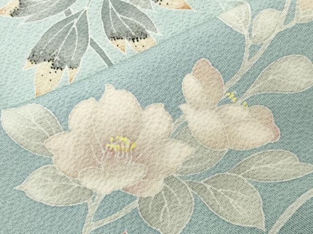 平和屋着物●訪問着 友禅 作家物 枝牡丹花文 暈し染め 鈴乃屋扱い 正絹 逸品 CABI1081gh