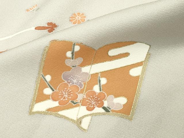 平和屋着物●訪問着 駒刺繍 冊子花文 金彩 正絹 逸品 未使用 CABI1086gh