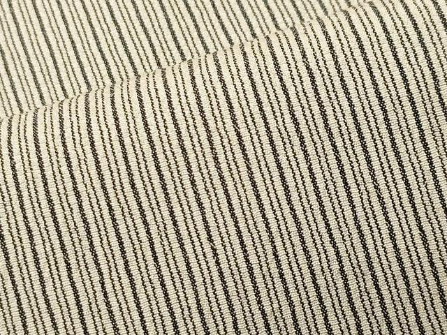 平和屋着物●本塩沢 縞 正絹 逸品 CABI1089gh