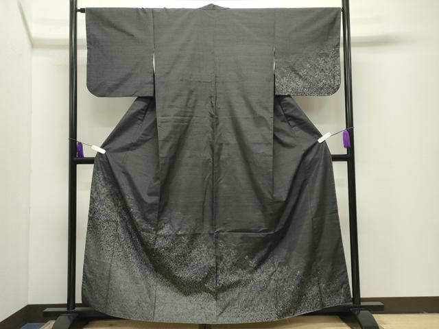 平和屋着物●訪問着 結城紬 草木文 正絹 逸品 CABI1106gh