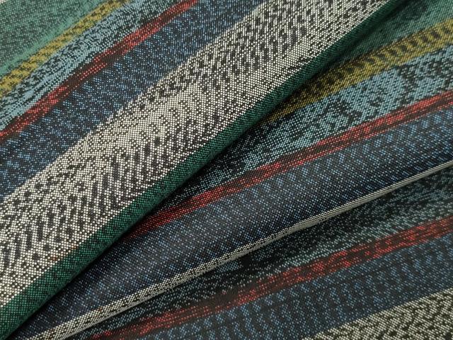 平和屋着物●本場大島紬 横段文 正絹 逸品 CABI1107gh