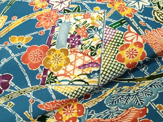 平和屋着物●小振袖 二尺袖 型染め 冊子花文 正絹 逸品 CABI1118gh