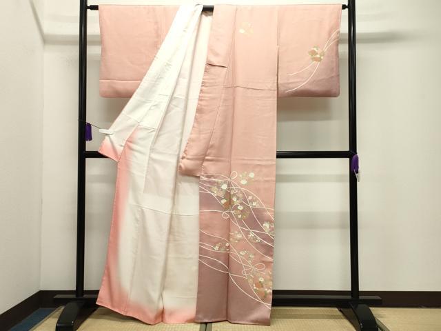 平和屋着物●訪問着 花丸文 暈し染め 金彩 正絹 逸品 CABI1119gh