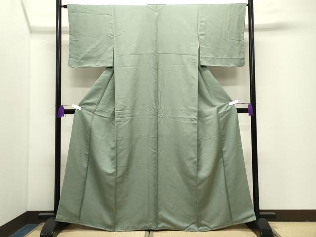 平和屋着物●上質な色無地 麹塵色 松坂屋扱い 正絹 逸品 未使用 CABI1125gh