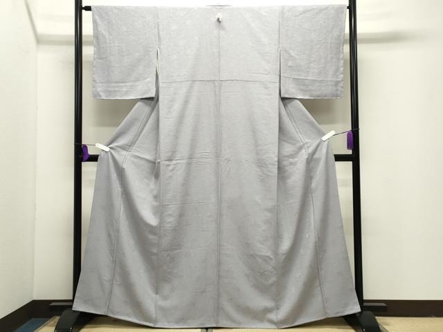 平和屋着物●上質な色無地 舞葉地紋 霞色 正絹 逸品 未使用 CABI1130gh