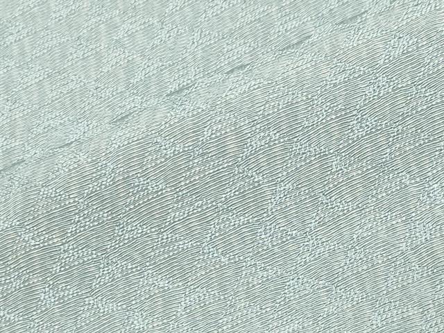 平和屋着物●上質な色無地 鱗地紋 水色 正絹 逸品 CABI1132gh