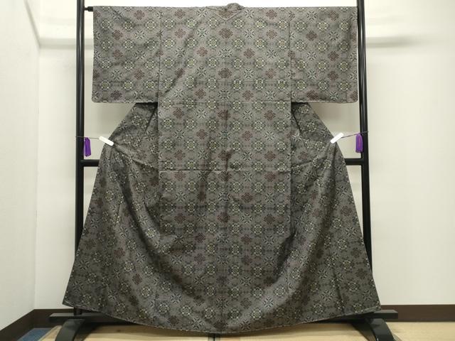 平和屋着物●本場大島紬 龍郷絣 正絹 逸品 未使用 CABI1143gh
