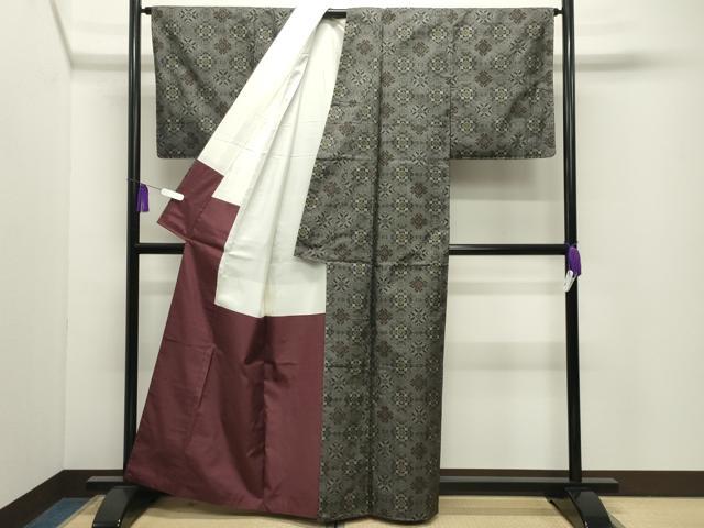 平和屋着物●本場大島紬 龍郷絣 正絹 逸品 未使用 CABI1143gh